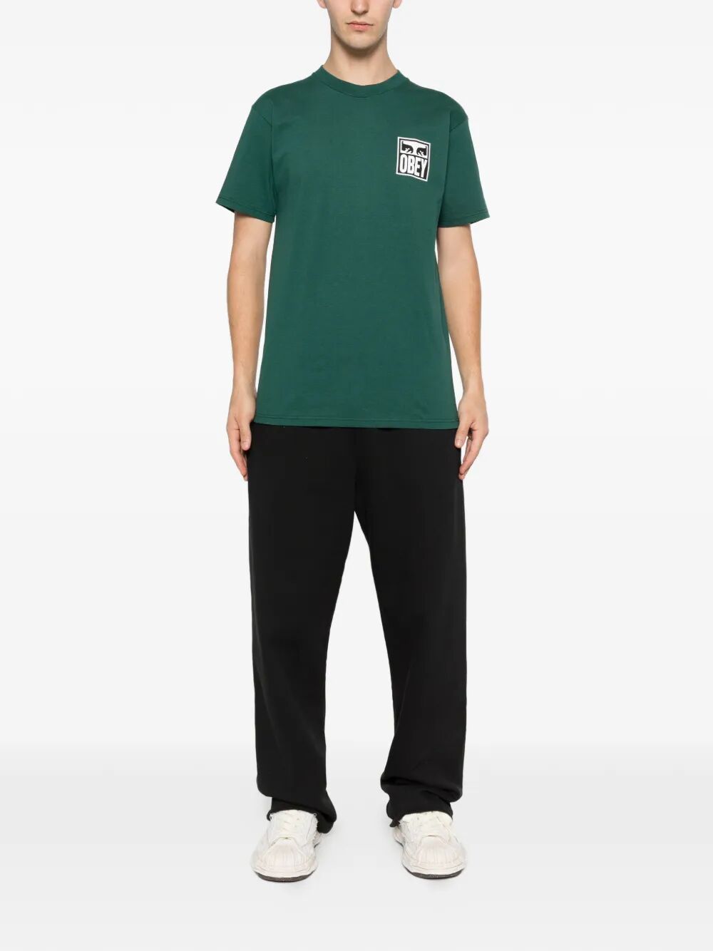 Eyes Icon 2 Tee Green Cotton Tshirt