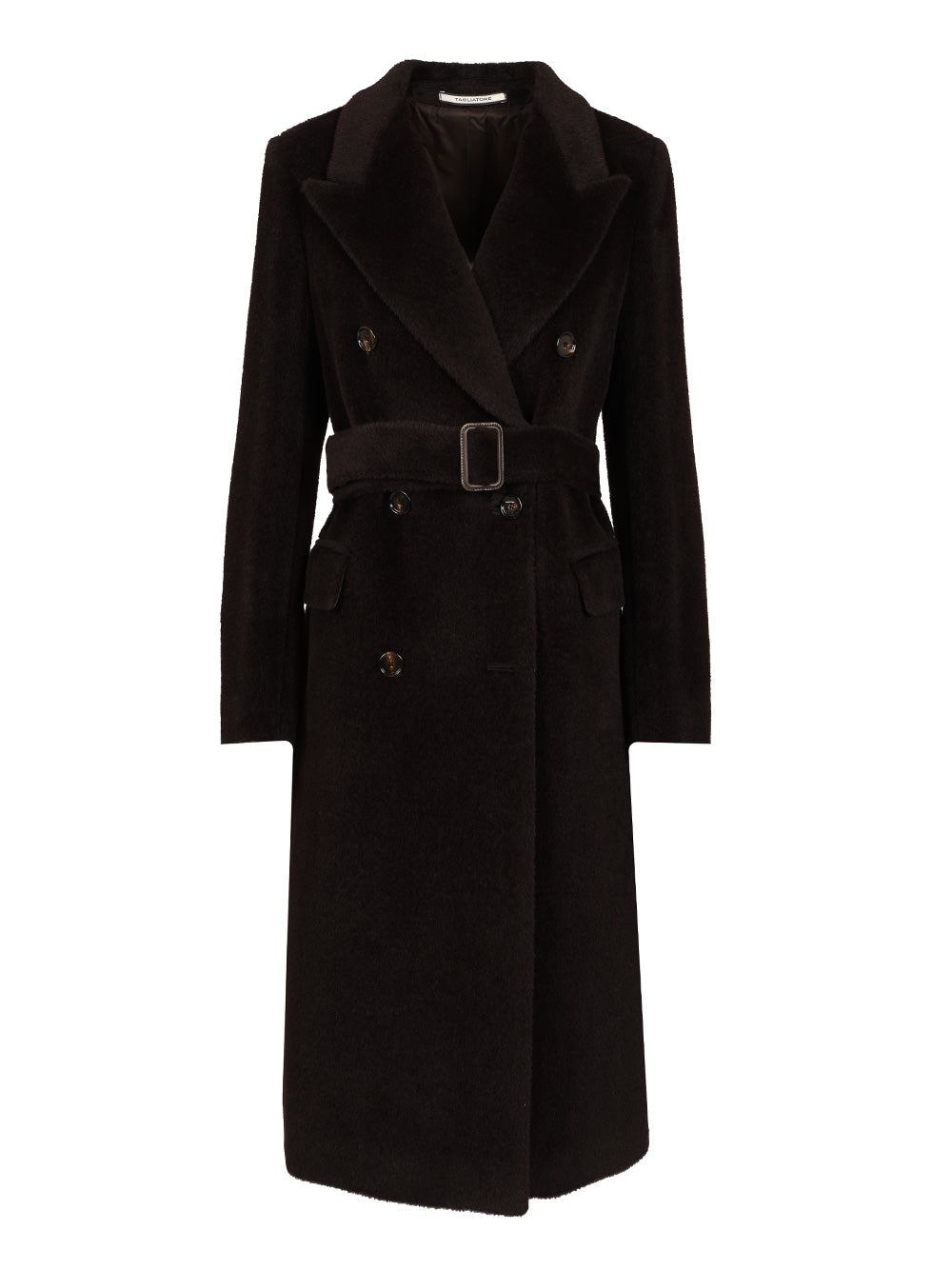 Josie double-breasted coat Black Alpaca Wool