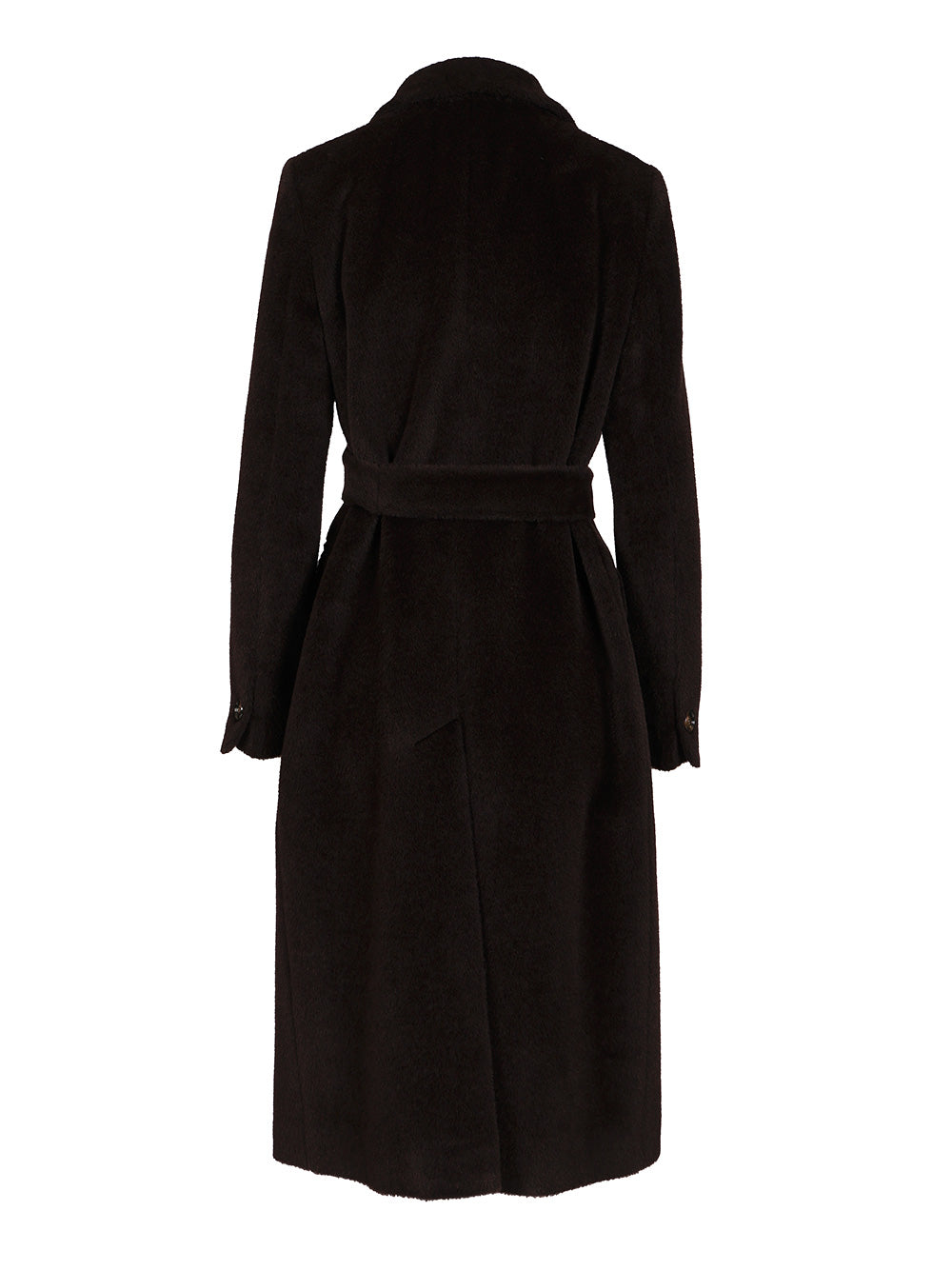 Josie double-breasted coat Black Alpaca Wool