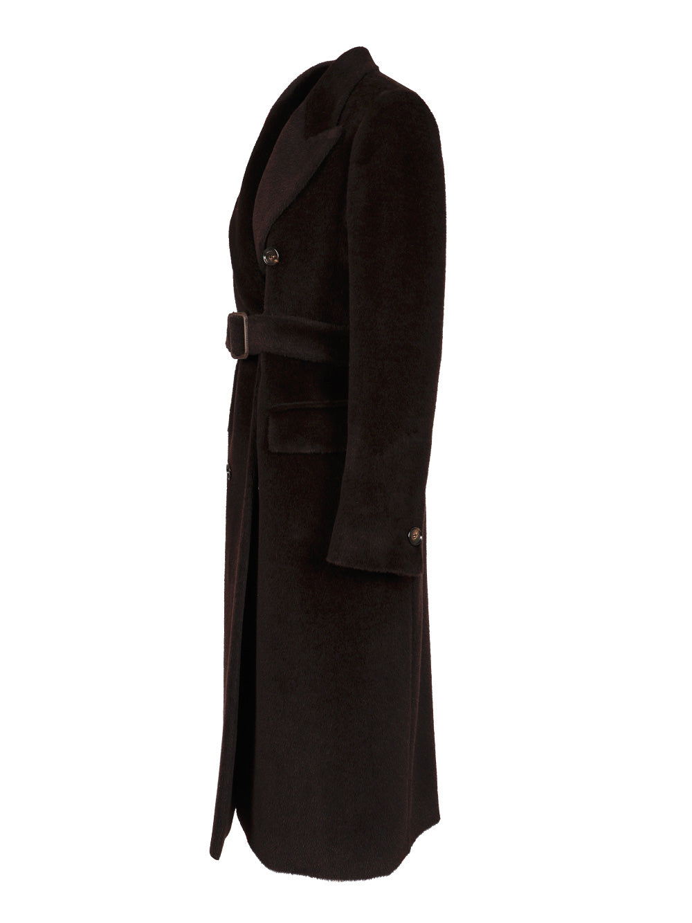 Josie double-breasted coat Black Alpaca Wool