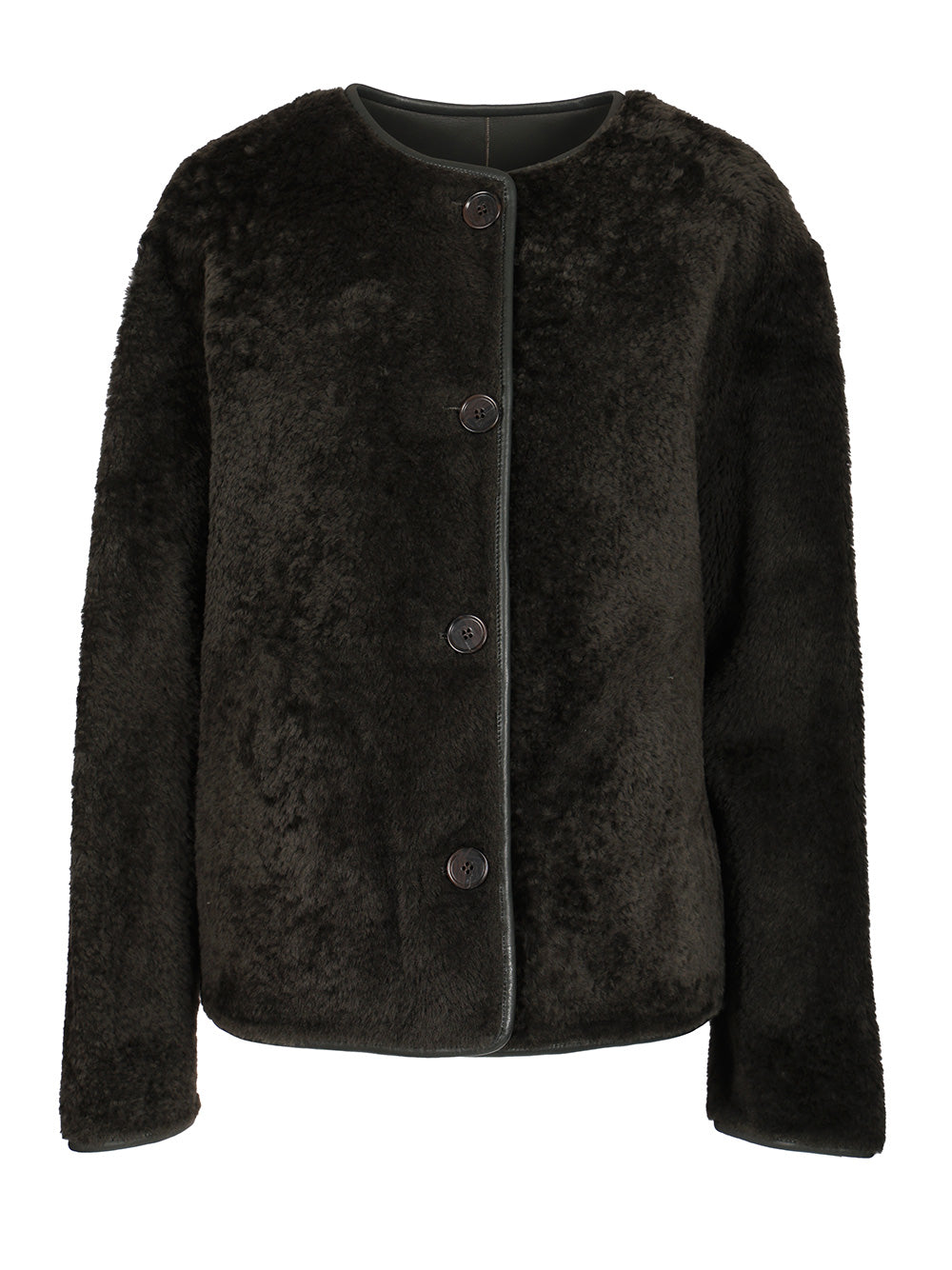 Reversible Lucine Jacket Green Lamb Leather