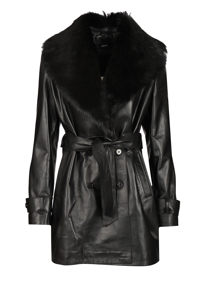 Manon leather coat Black Lamb Jacket