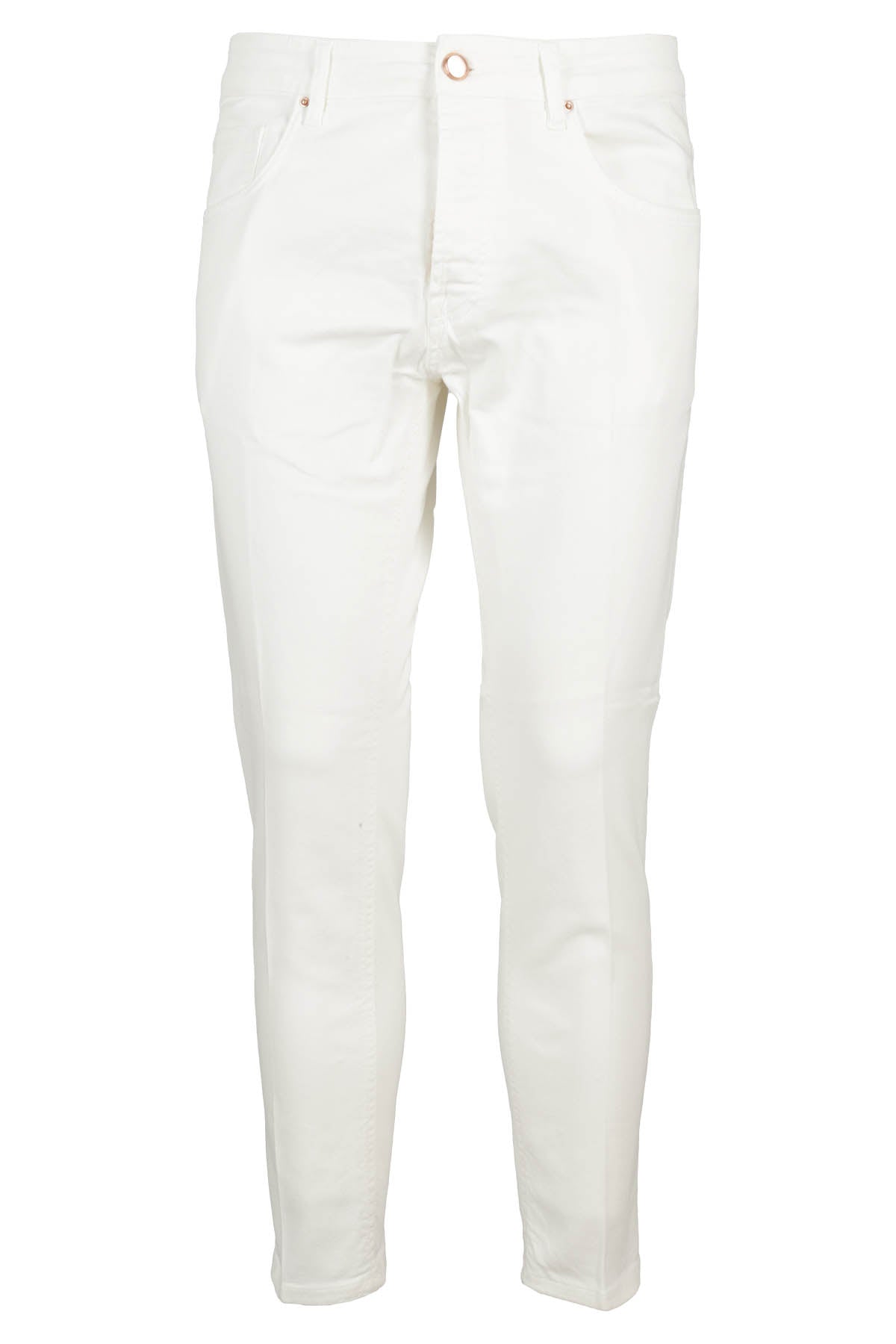 Denim White Cotone Elastico Jean