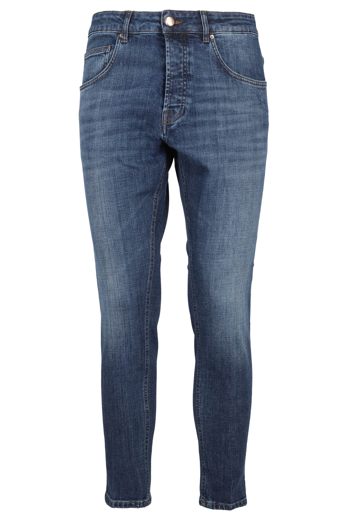 Denim Used Blue Cotone Elastico Jean