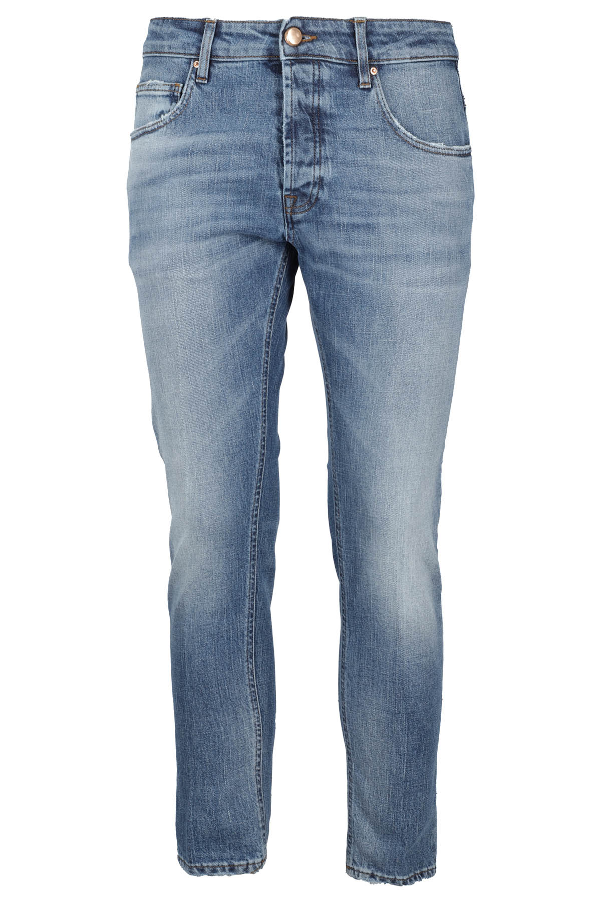 Denim Used Blue Cotone Elastico Jean