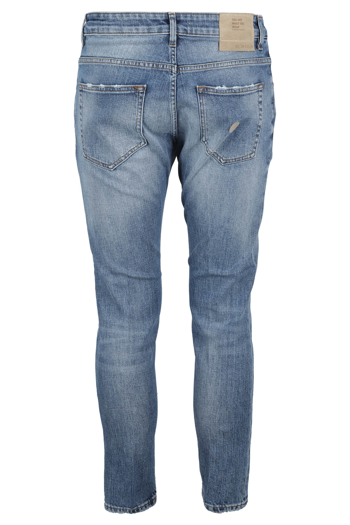 Denim Used Blue Cotone Elastico Jean