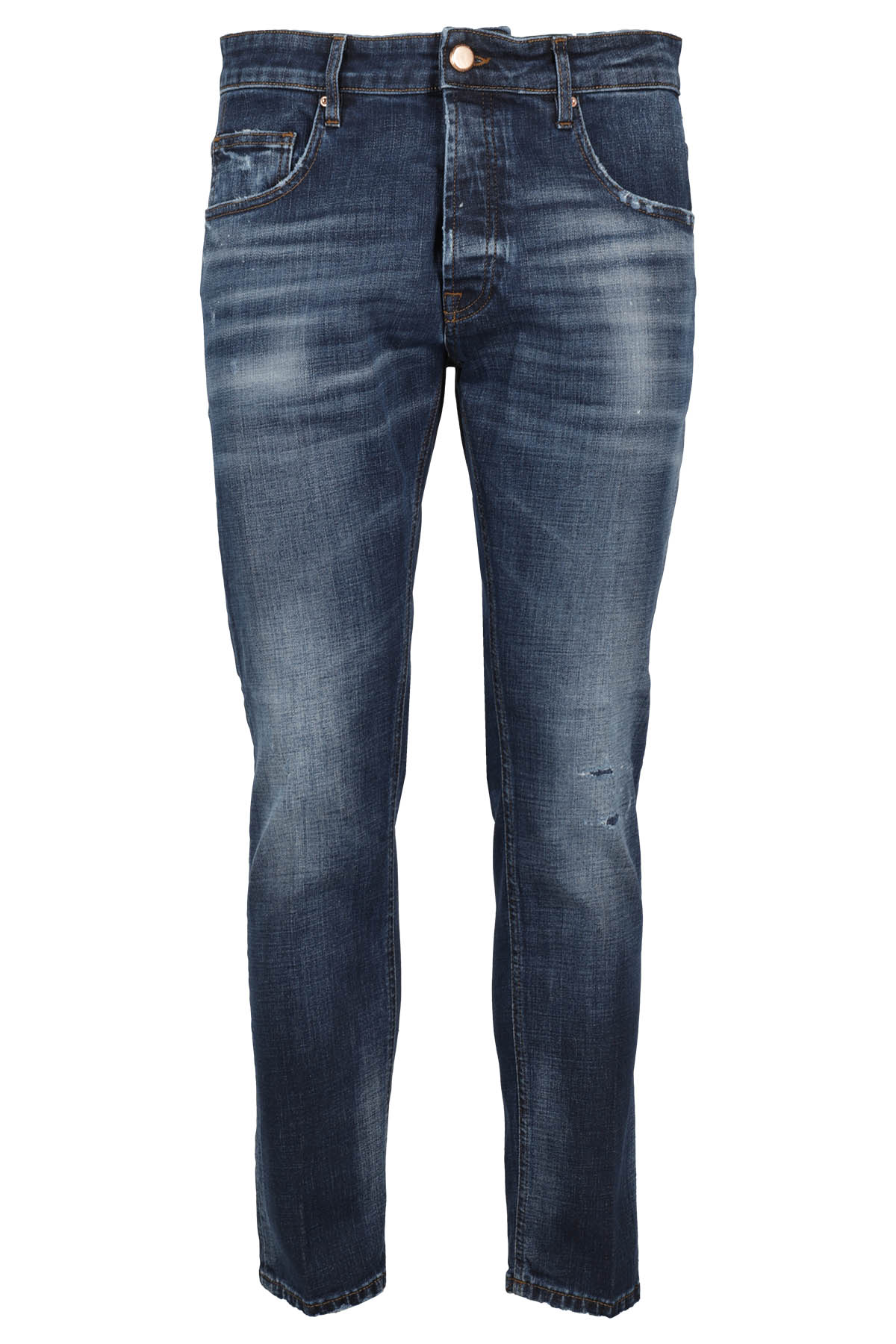 Denim Used Blue Cotone Elastico Jean