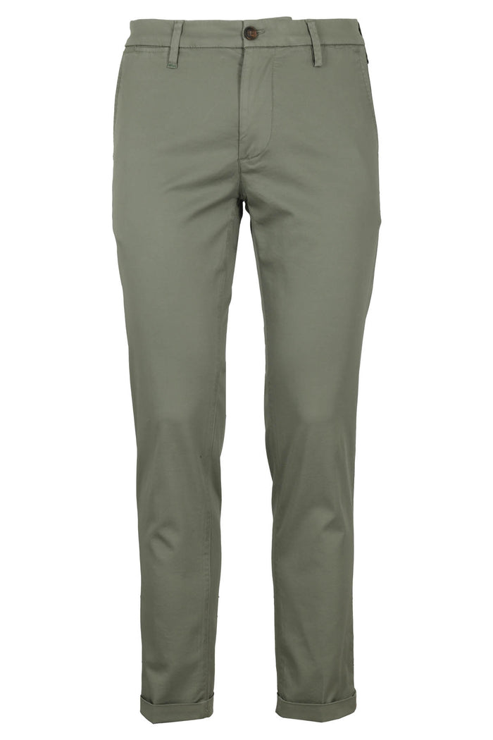 Mucha Cot Cavallery Green Cotone Lyocell Elastan Pantaloni