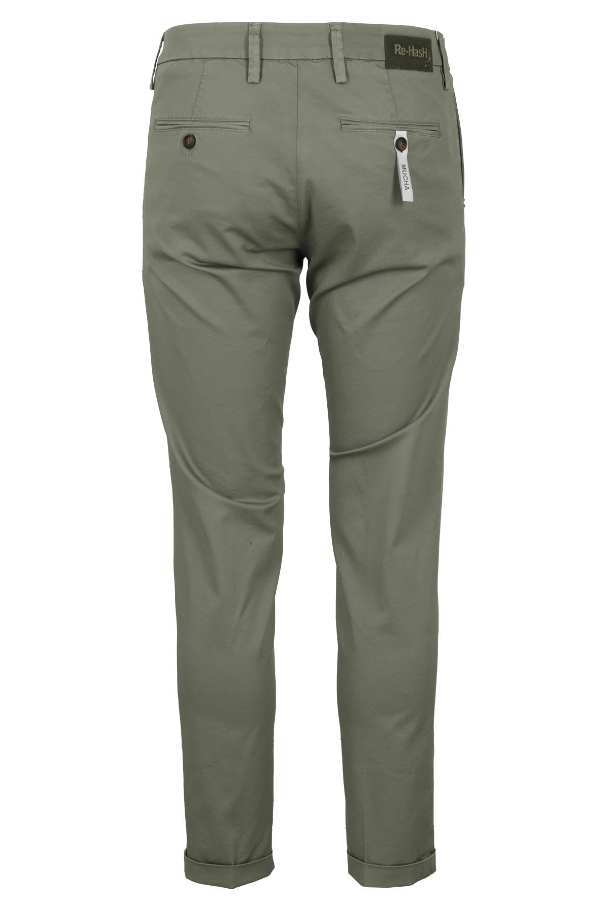 Mucha Cot Cavallery Green Cotone Lyocell Elastan Pantaloni