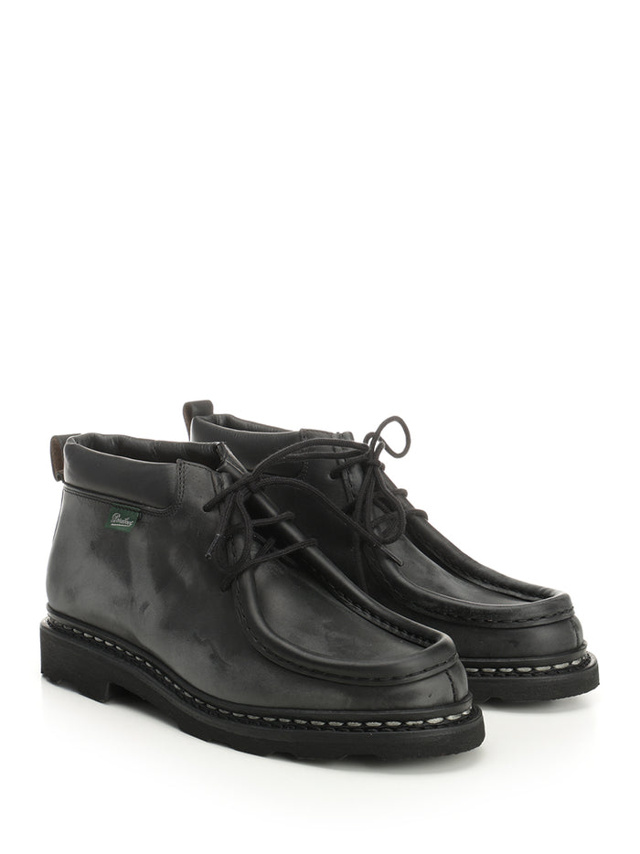 Milla ankle boots Black Calf Leather / Rubber Lace-up Shoes