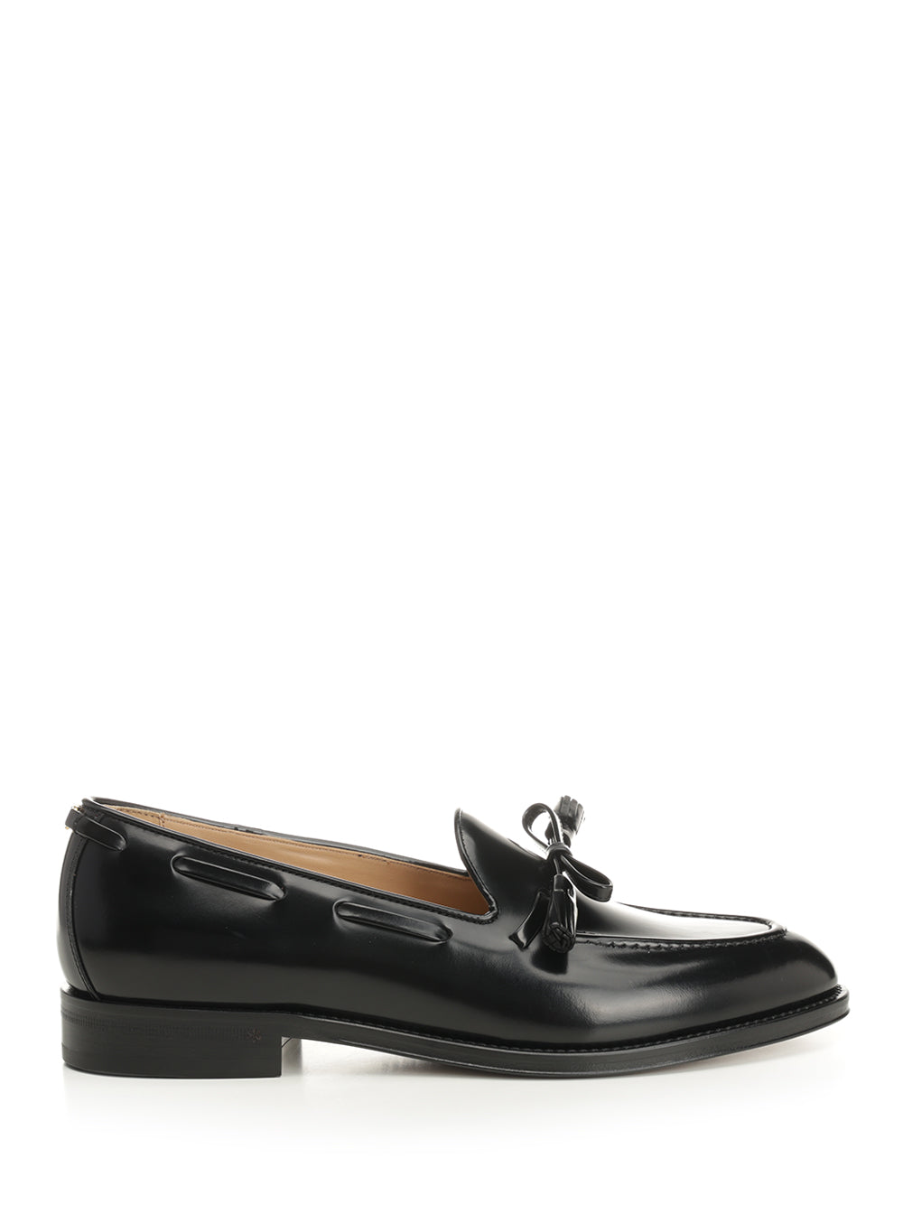 Bowshire moccasin in shiny calfskin Black Calf Skin Scarpe Basse