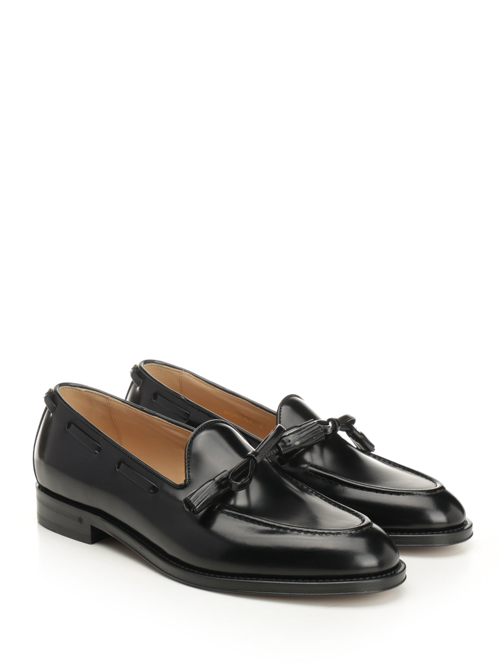 Bowshire moccasin in shiny calfskin Black Calf Skin Scarpe Basse