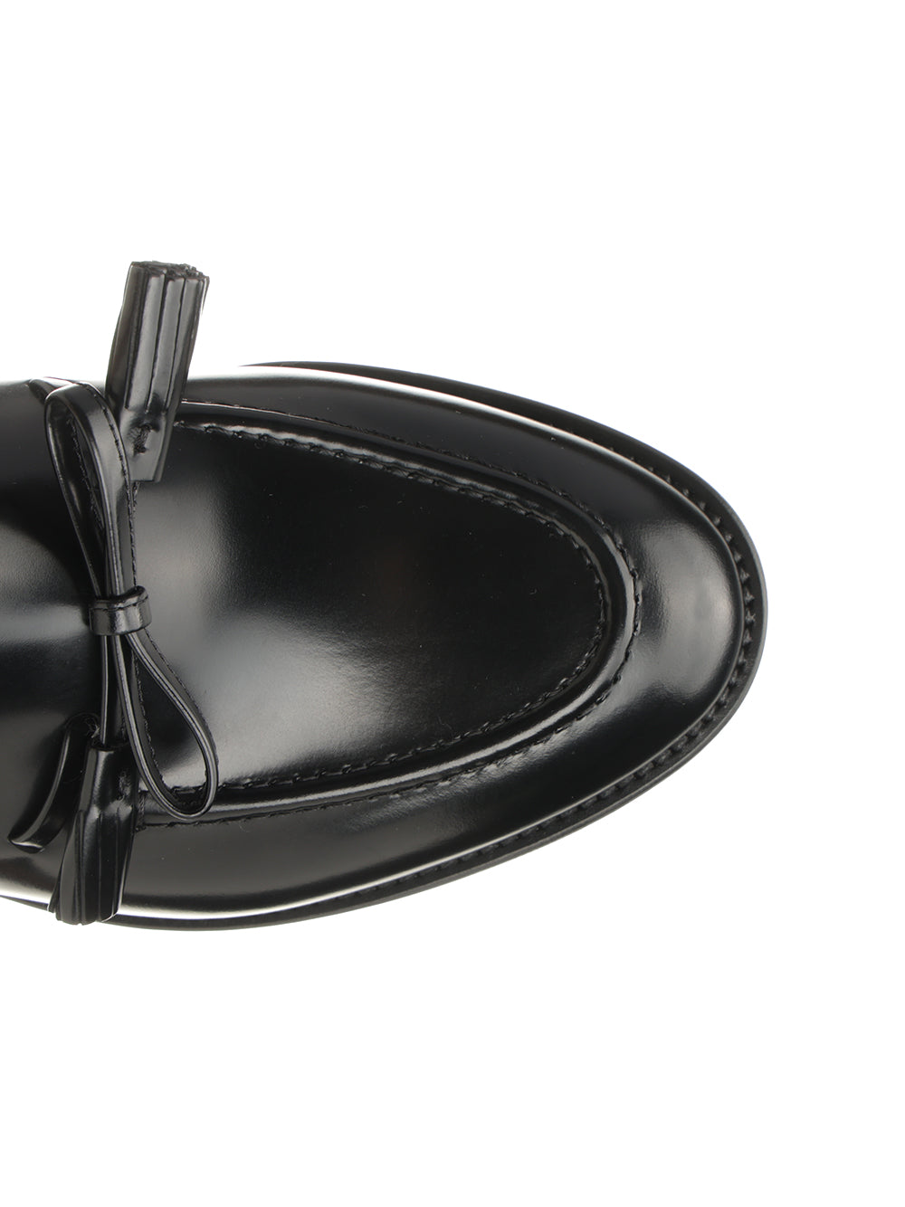 Bowshire moccasin in shiny calfskin Black Calf Skin Scarpe Basse