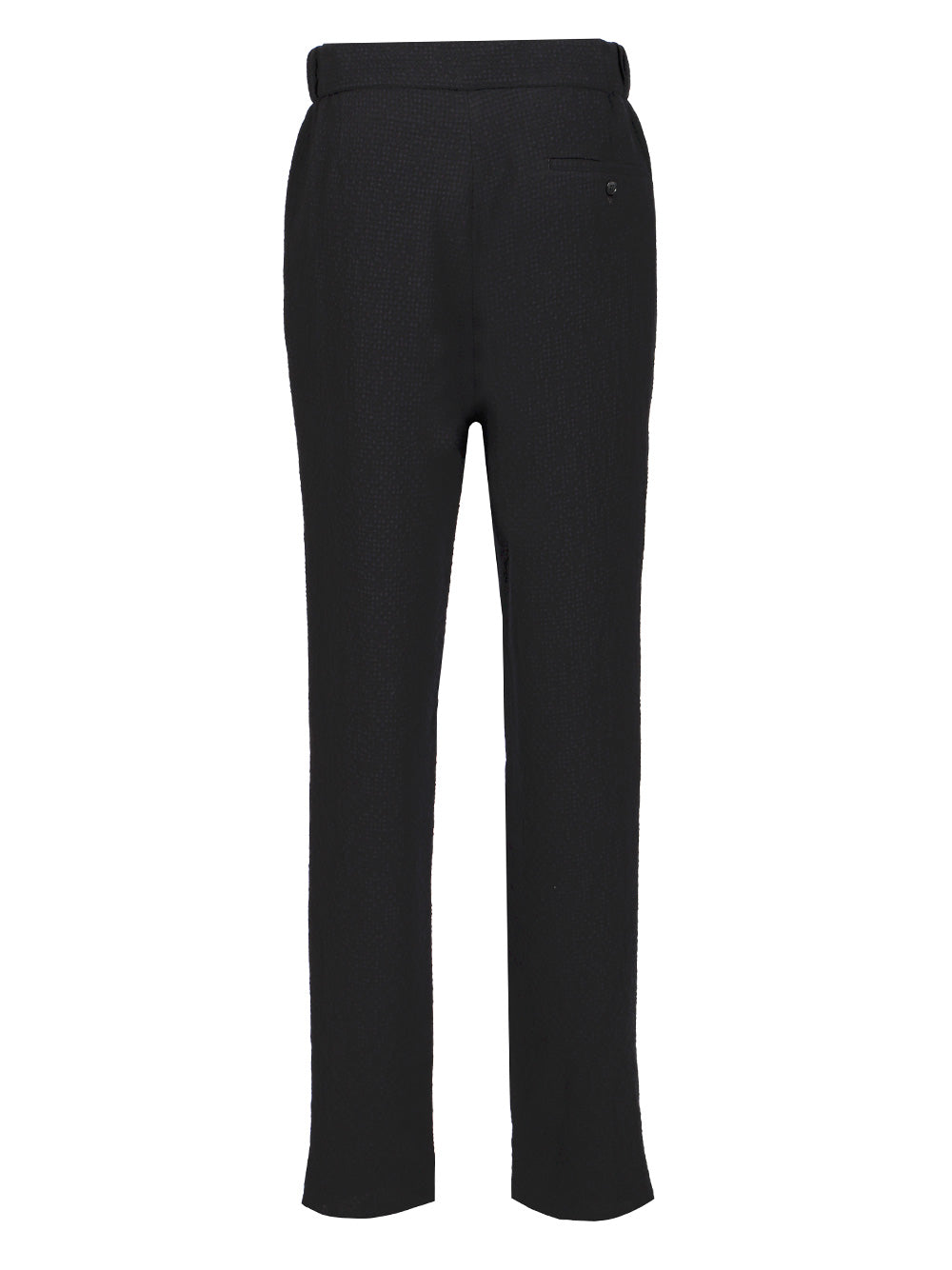 Stretch Wool Single Pleat Trousers Blue Elastane