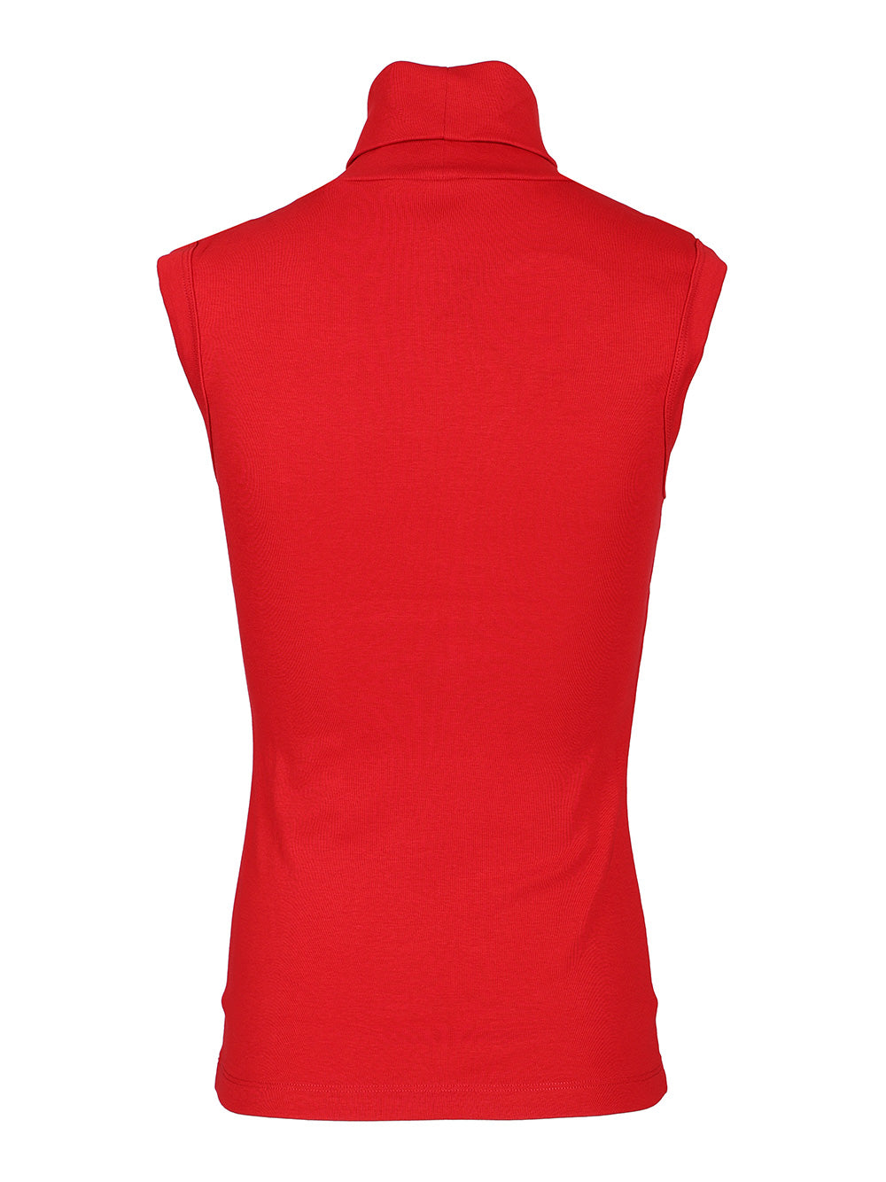 Dinah Turtleneck Tank Top Red Organic Cotton Tops