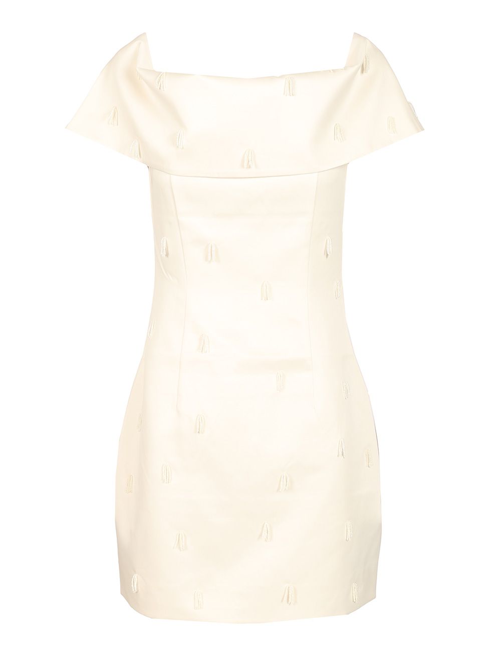 Satin mini dress White