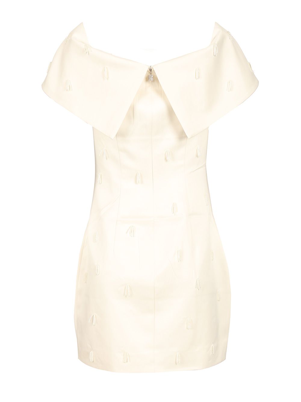Satin mini dress White
