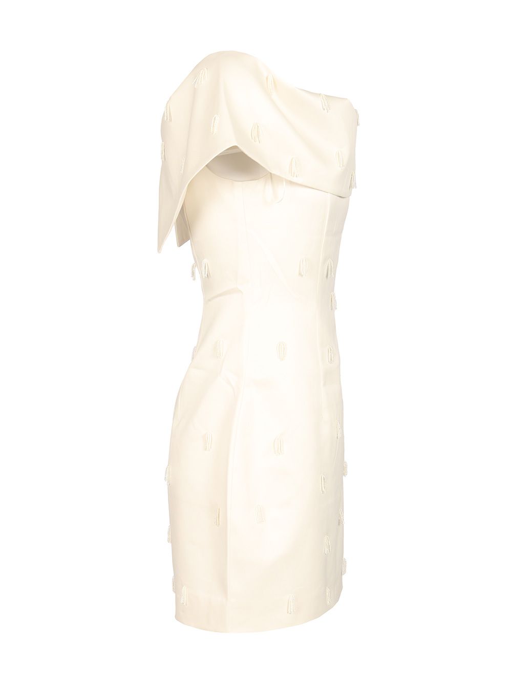 Satin mini dress White