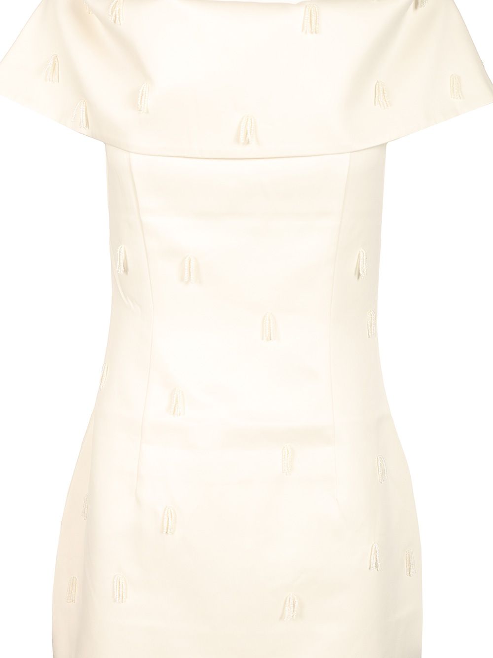 Satin mini dress White
