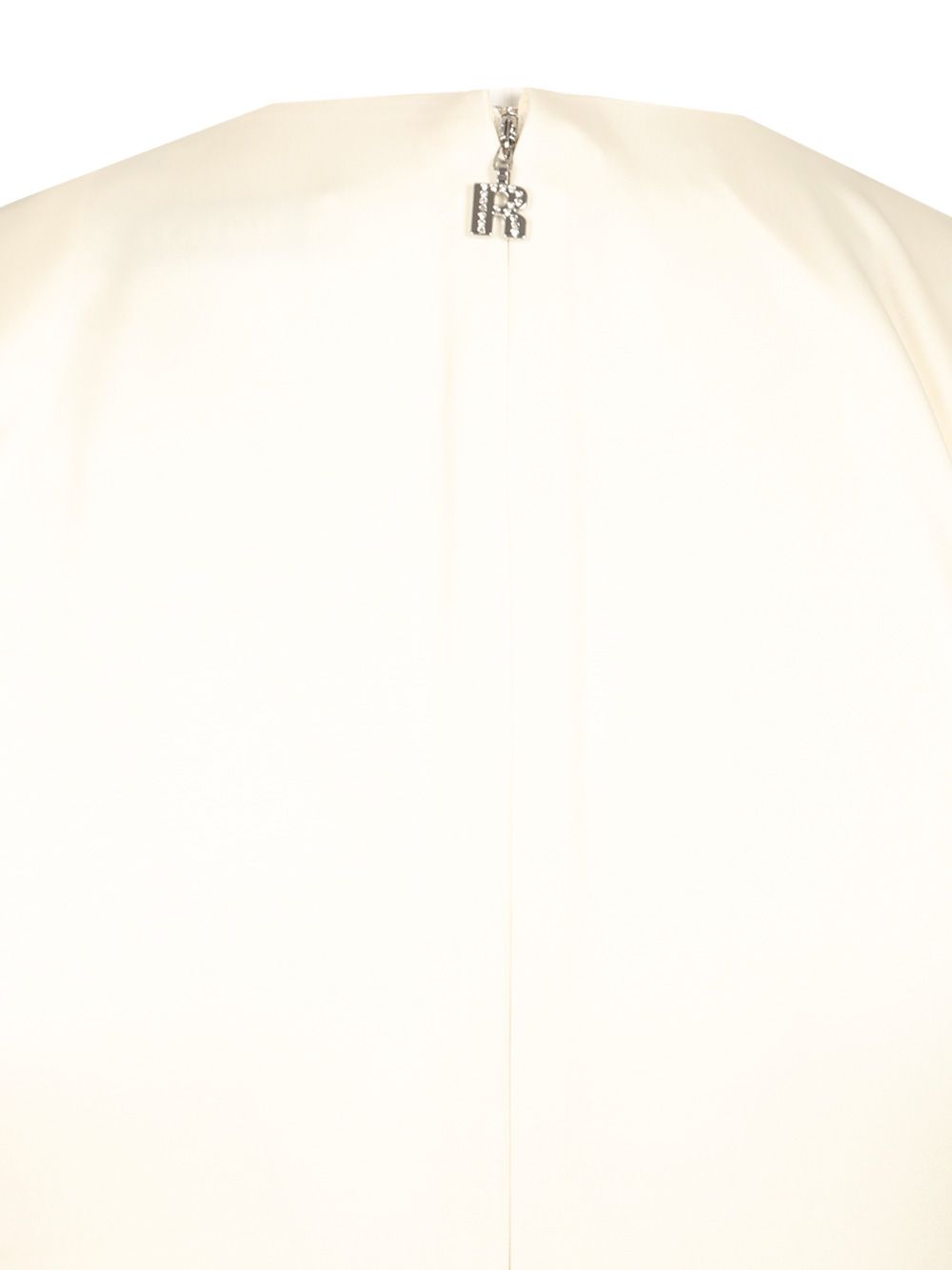 Shiny satin midi dress White
