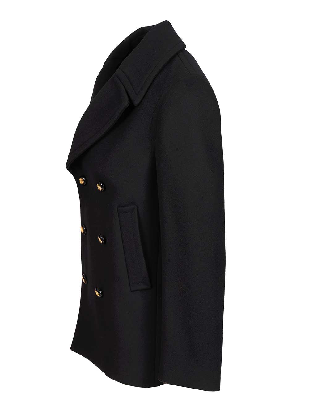 Wool Pea Coat Blue