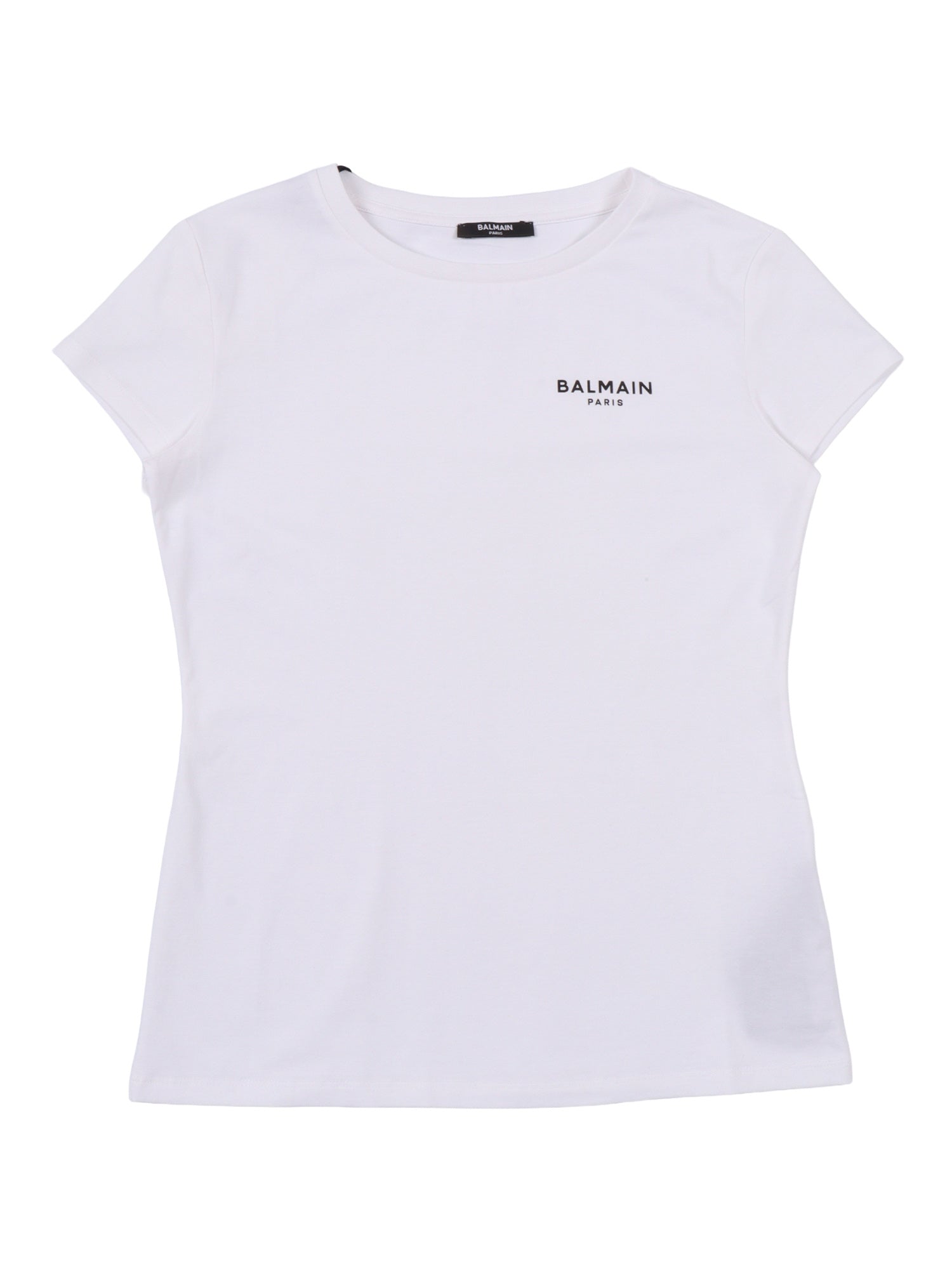 T-SHIRT-TOP White Cotton Lyocell Short Sleeves T-shirt