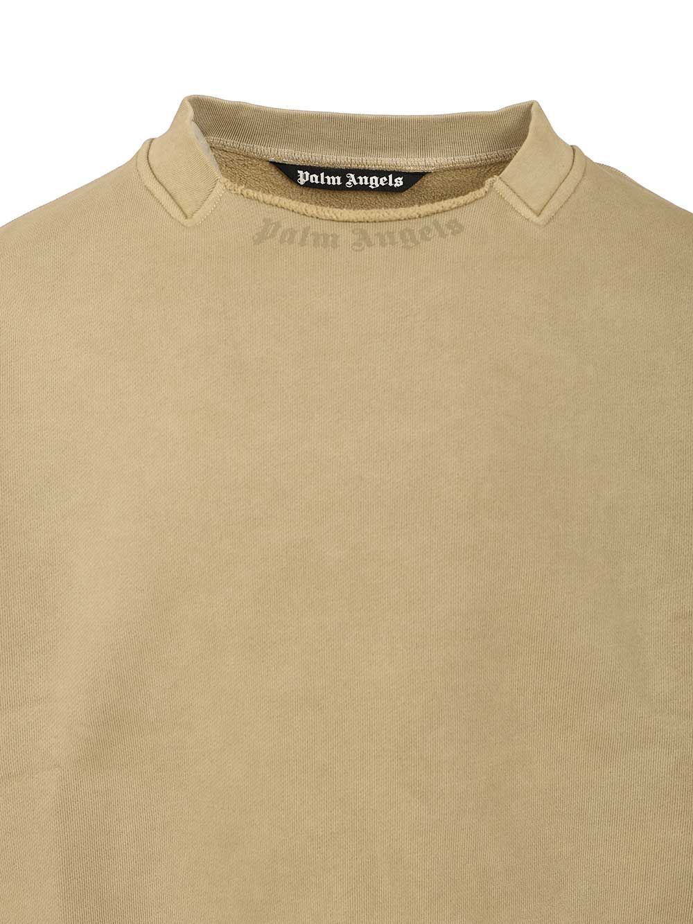 Curved Logo Sweatshirt Green Sweatshirts