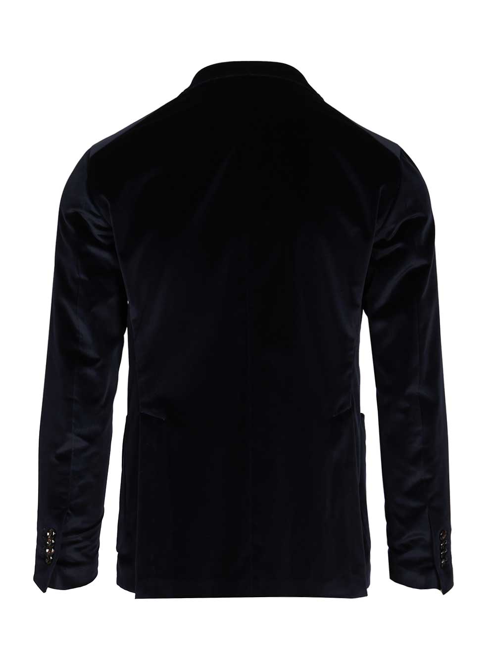Smooth Velvet Jacket Blue Cotton Elastan Stretch