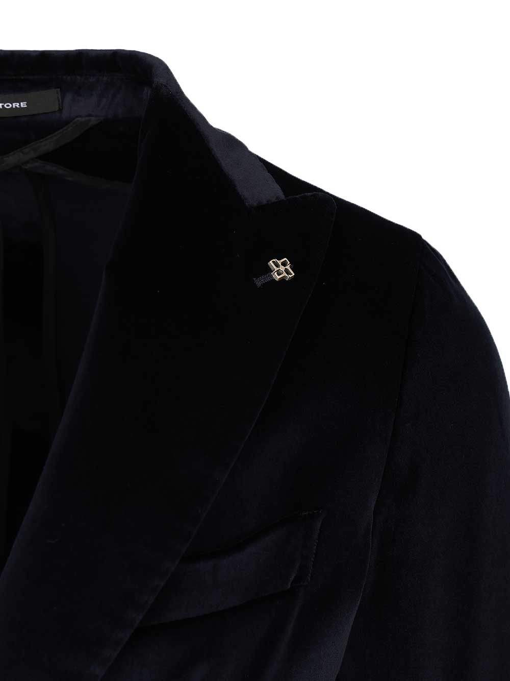 Smooth Velvet Jacket Blue Cotton Elastan Stretch