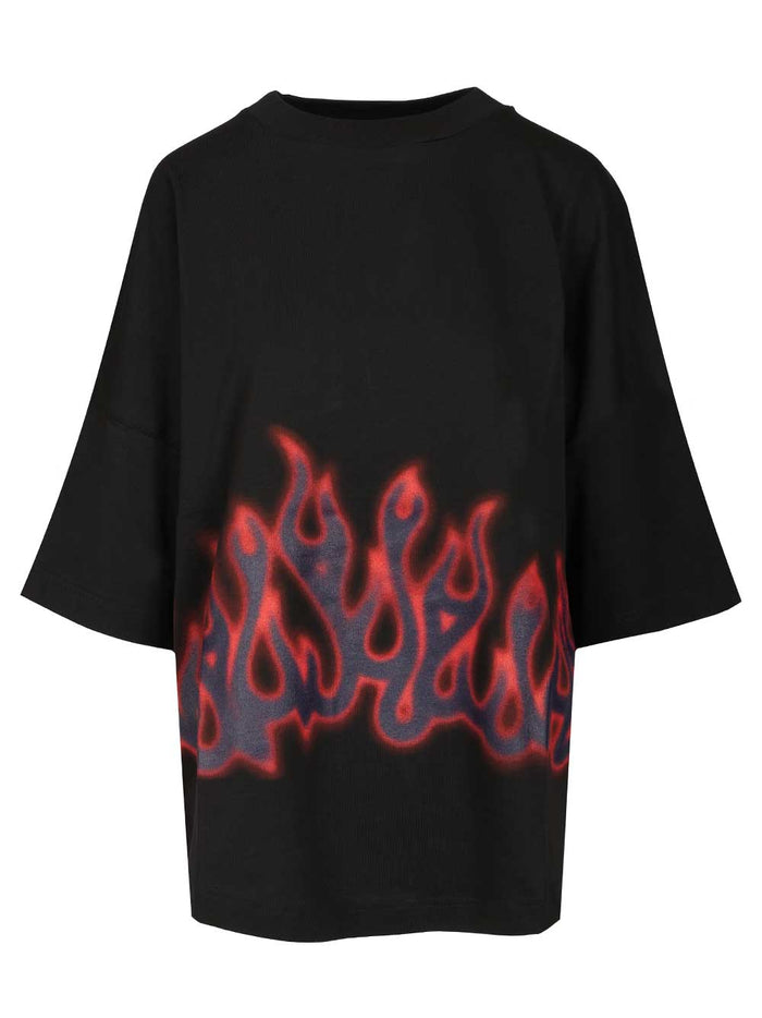Flames Over Tee Cotton T-shirt