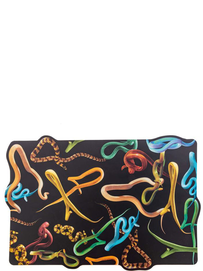 Seletti x Toiletpaper Snakes placemat Black Kitchen Linen