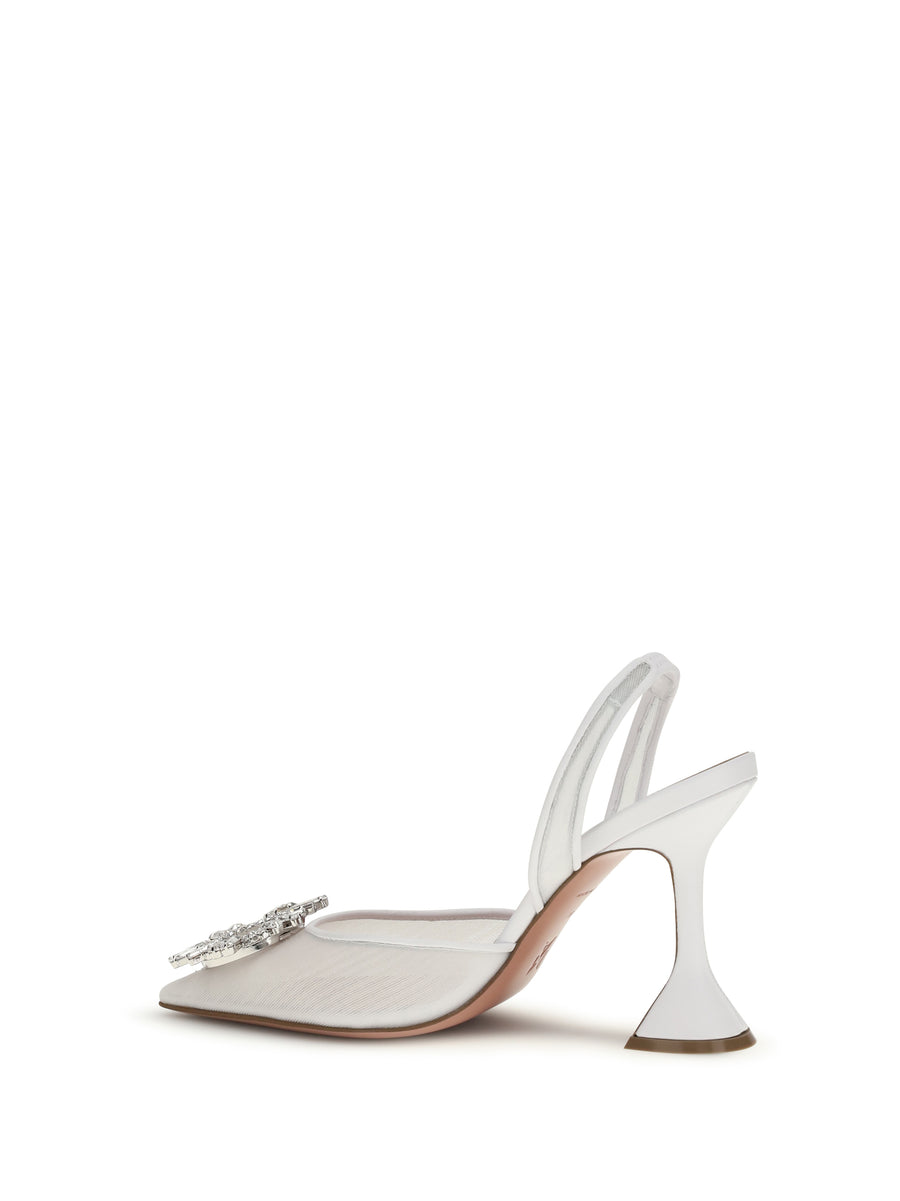 Pumps Begum White Mesh Upper: Polyester Sandal