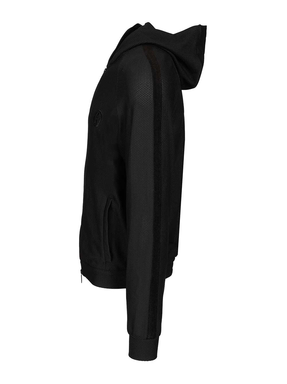 Hoody Black Elastane Sweatshirts