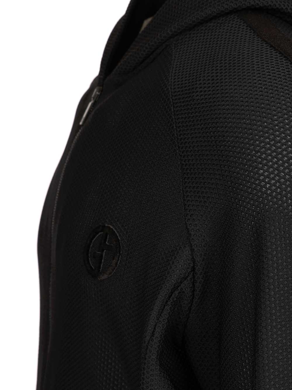 Hoody Black Elastane Sweatshirts
