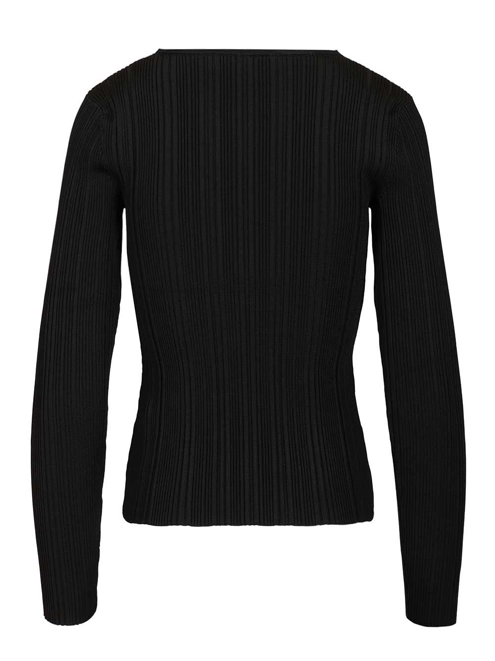 Knitted top with lace Black Main: Vis Pes Pa Ea : Tops