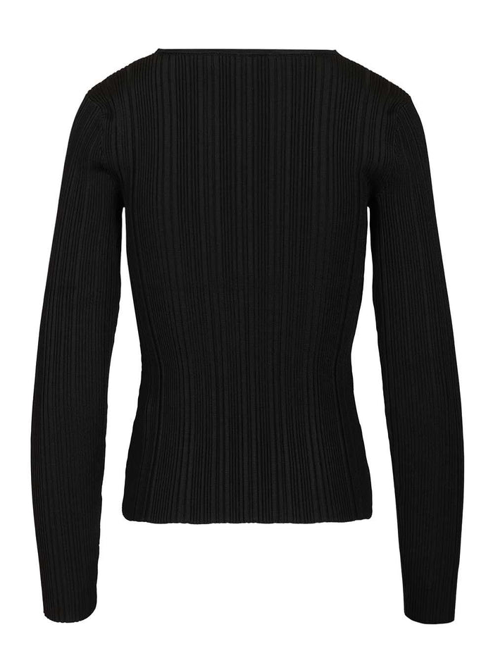 Knitted top with lace Black Main: Vis Pes Pa Ea : Tops