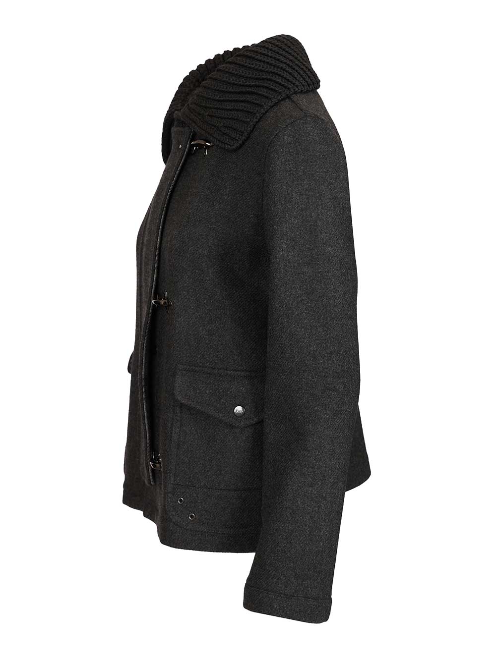 3-Hook Wool Jacket Grey Coat