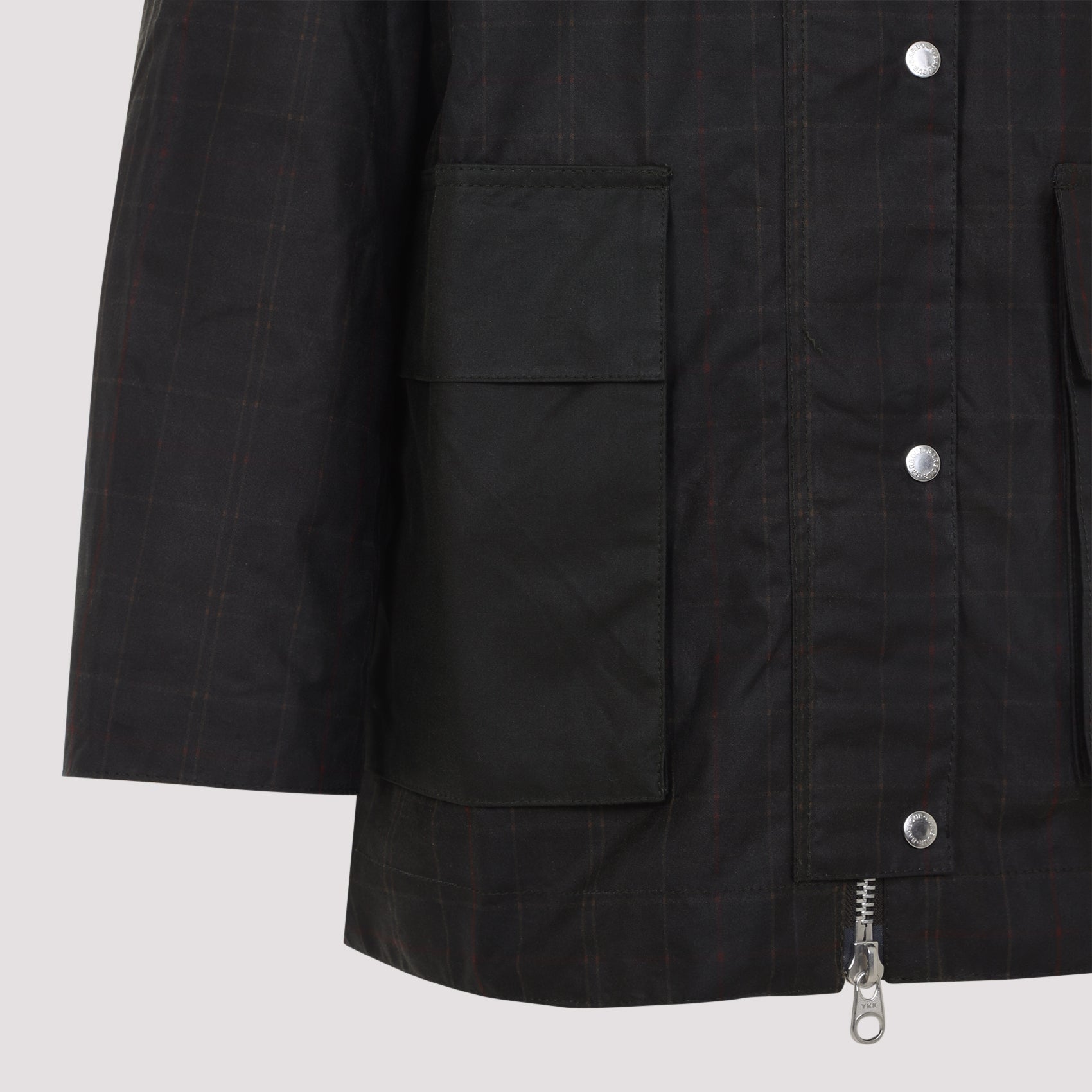 Hood Ttn Duffle Wax Jacket Green Waxed Cotton Polyester