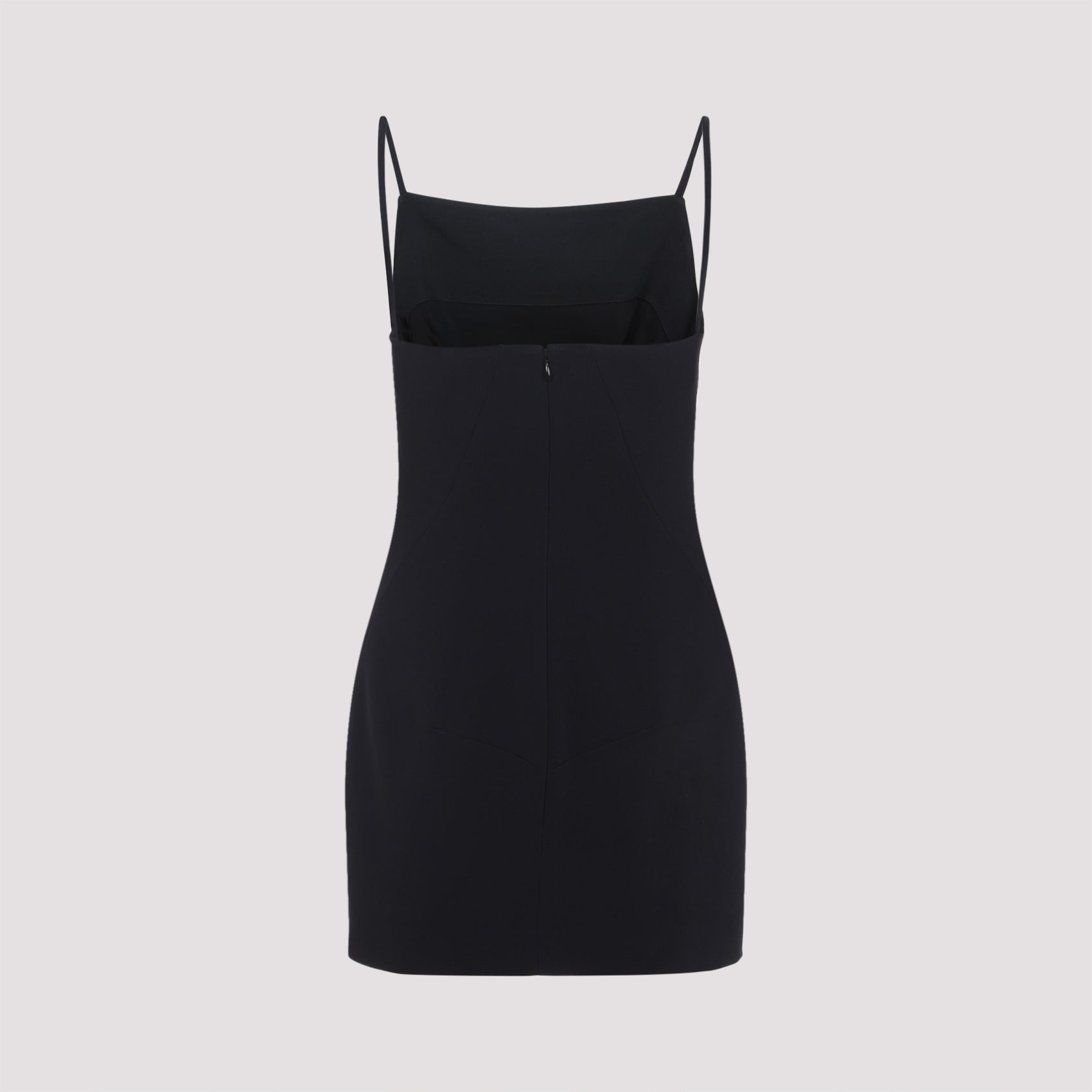 Viscose Mini Dress Black Acetate Elastane