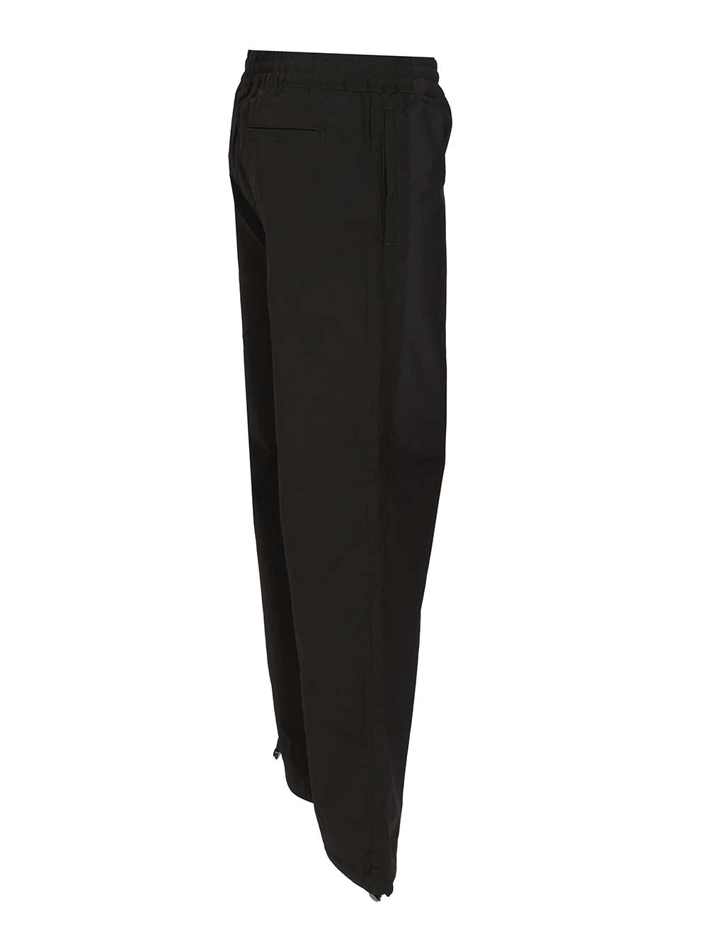 Nylon Tracksuit Bottoms Black Polyamide Trousers