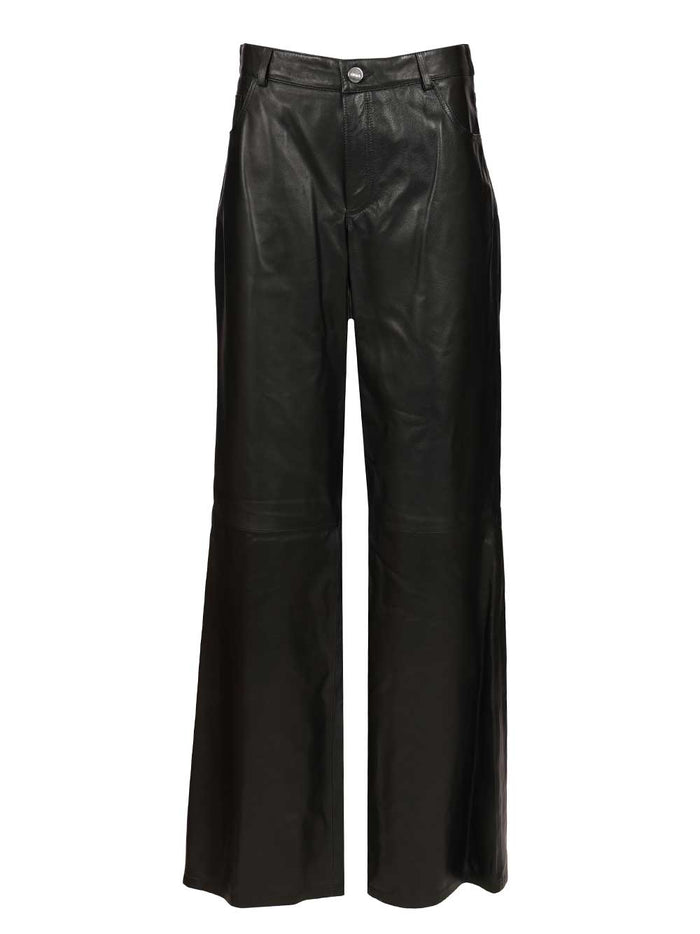Polly leather trousers Black Lamb