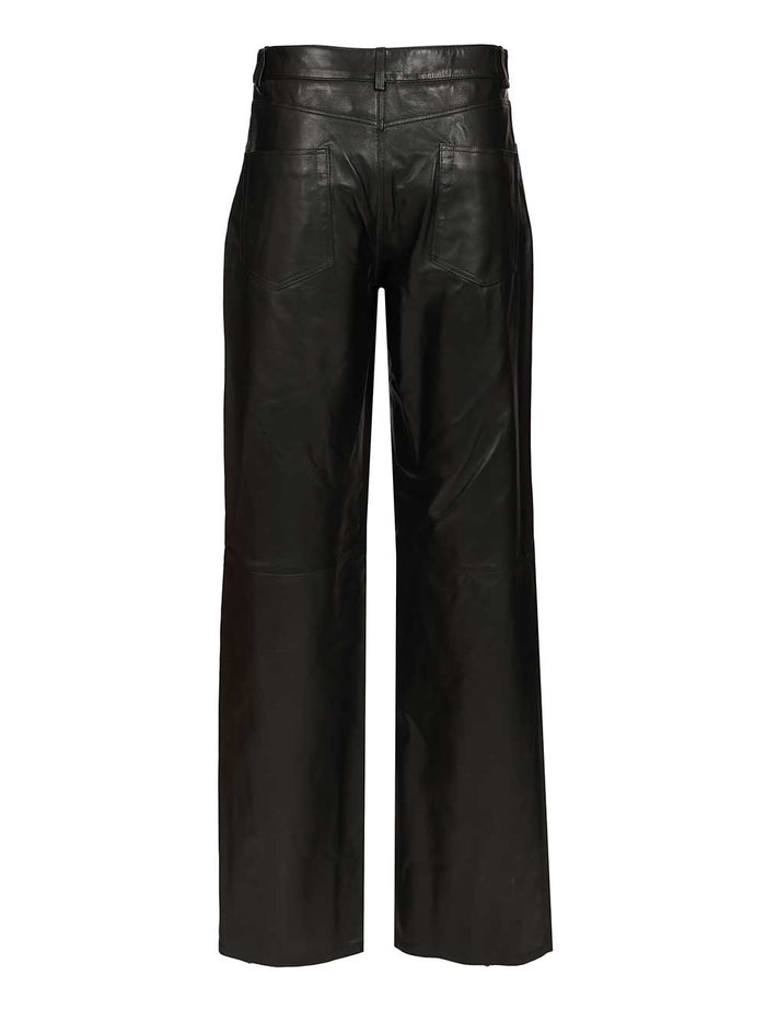 Polly Leather Trousers Black Lamb