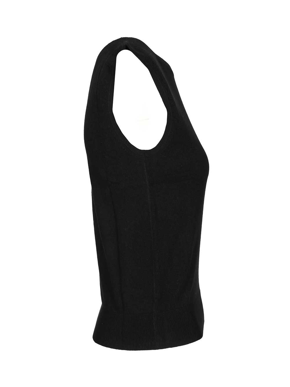 Cashmere vest Black Baby Goat Knitwear
