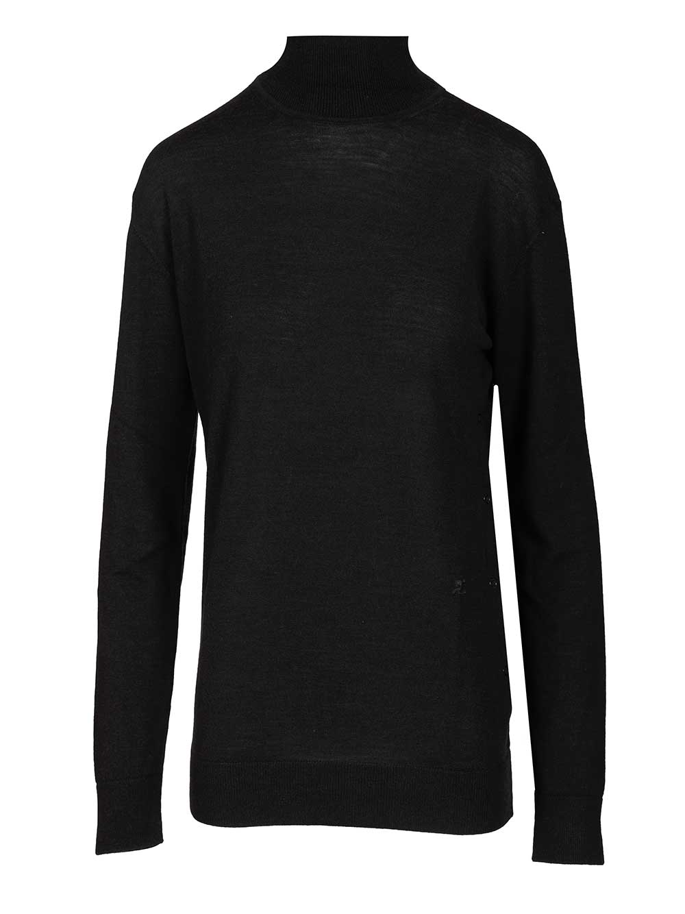 Turtleneck sweater Black Main Fabric:merino Wool Knitwear