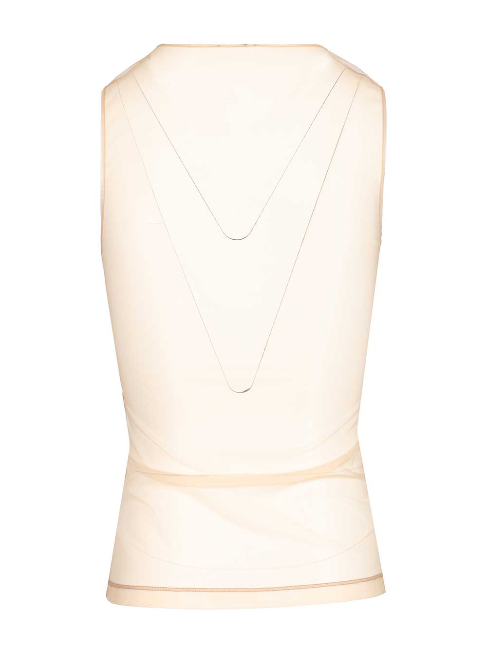 Illusion tulle top White Polyamide/nylon Elastane Tops