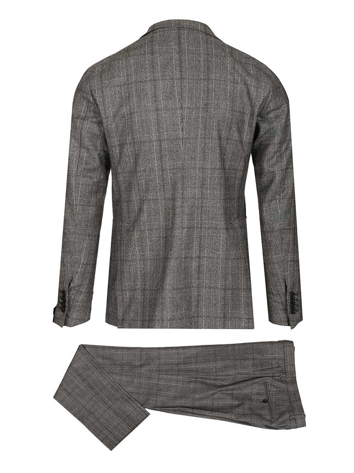Montecarlo Prince of Wales suit i Grey Lana Vergine Super 110s Dress