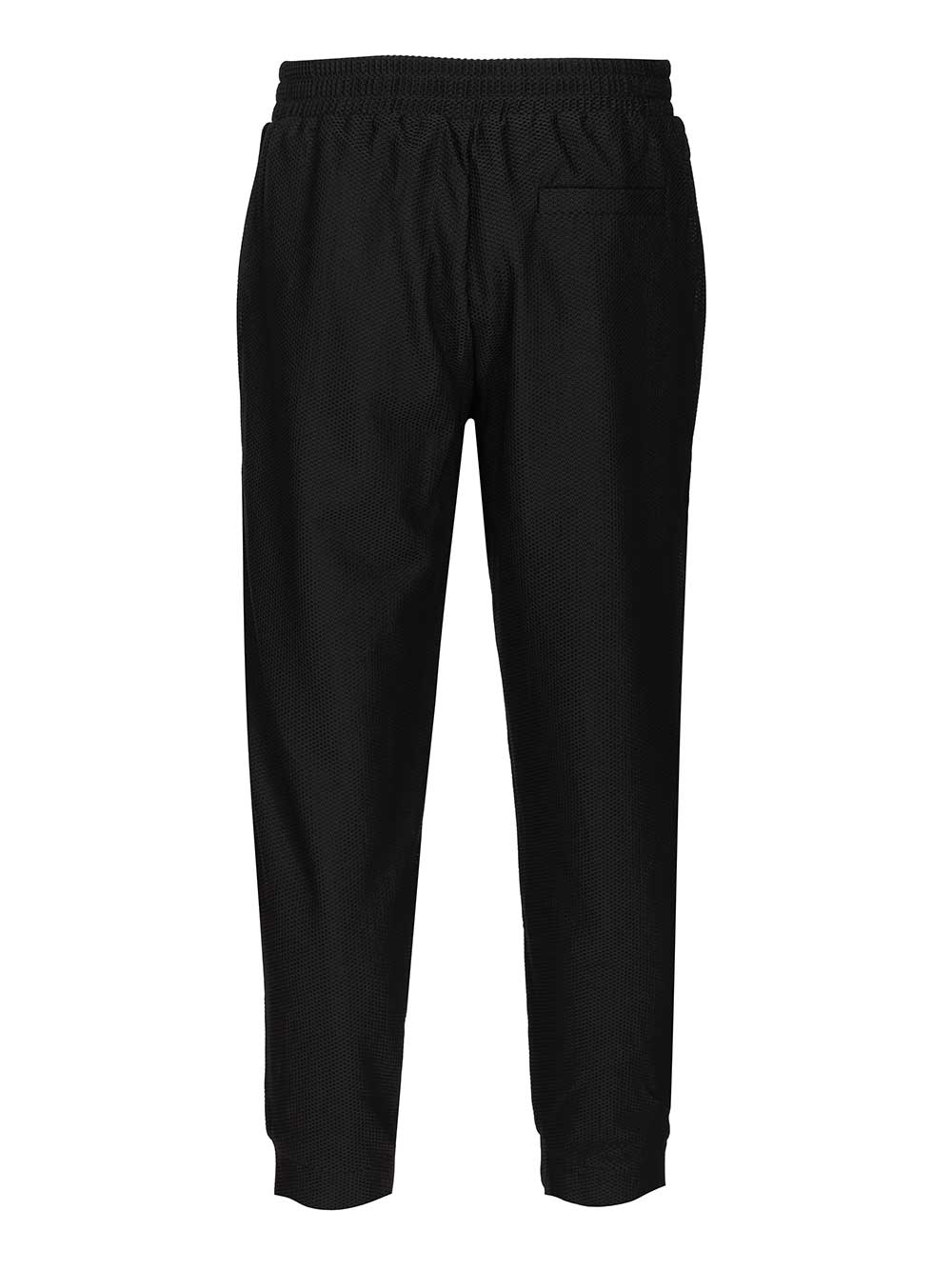 Technical Gaufré Trousers Black Elastane