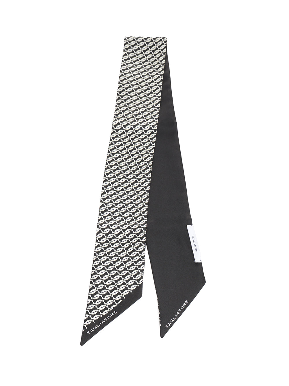 Silk Scarf Black And Foulards
