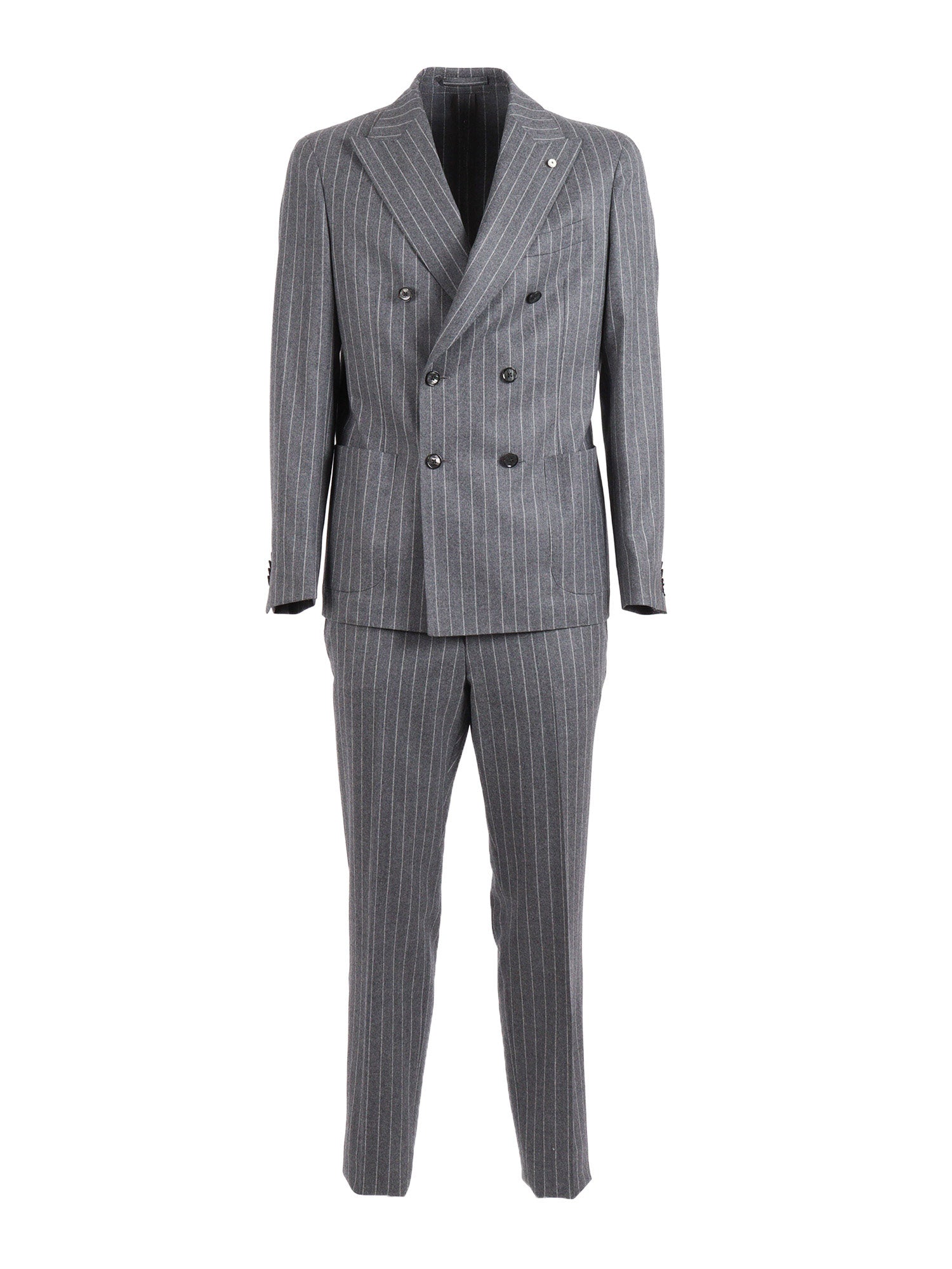 Suit Grey Virgin Wool Single Breasted Dress