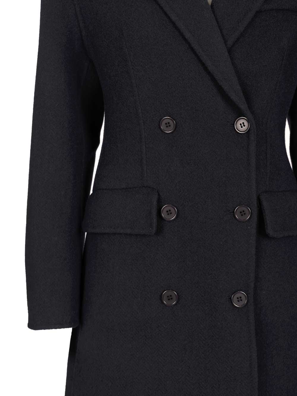 Double-Breasted Coat Blue Wo Pa